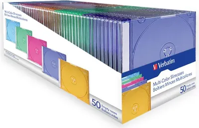 Produktbild von Verbatim SLIM CD/DVD JEWEL CASE 50 PACK MULTI COLOUR