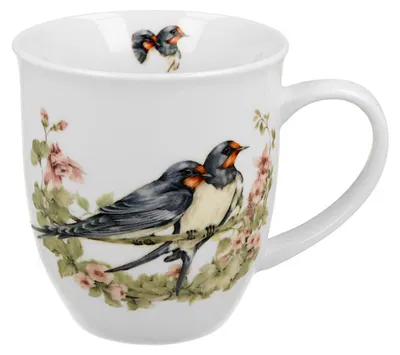 Produktbild von DUO World of Birds Becher 400 ml BARN SWALLOW (Rauchschwalbe) New Bone China Porzellan