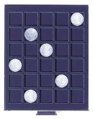 Image de Boîte à monnaie SMART, 30 compartiments carrés 33 mm
