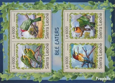 Produktbild von Briefmarken Sierra Leone 2016 Mi 7963-7966 Kleinbogen (kompl. Ausg.) postfrisch Bienenfresser