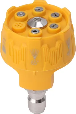 Obrázok produktu pre Rozprašovacia dýza tlakovej umývačky 6 v 1 Multifunkčná nastaviteľná dýza 1/4 Zástrčka Rozhranie Pripojiť koncovku Žltá