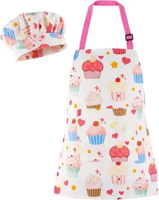 Produktbild von Famanu Kinderschürze mit Taschen für kreative Aktivitäten - 100% Baumwolle