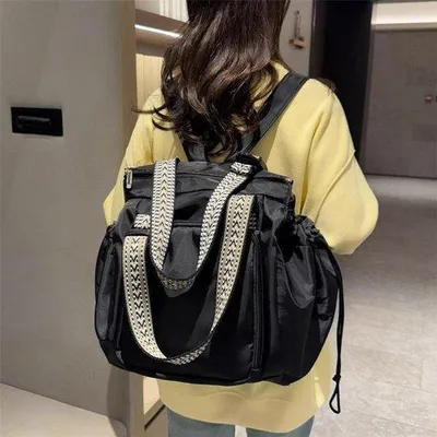 Image de Sac à dos de voyage, poussette et sac de travail noir, grande capacité