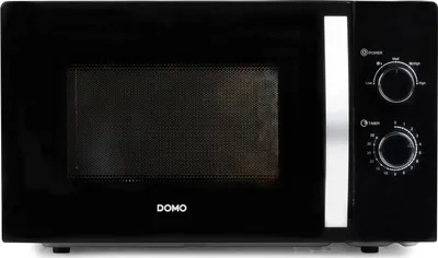 Produktbild von Domo DO23001, Arbeitsplatte, Solo-Mikrowelle, 30 l, 900 W, Drehregler, Schwarz