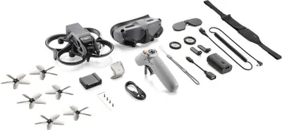 Produktbild von DJI Avata Pro-View Combo RC Motion 2, 4 Rotoren, 48 MP, 3840 x 2160 Pixel, 27 m/s, 2420 mAh, Schwarz, Grau
