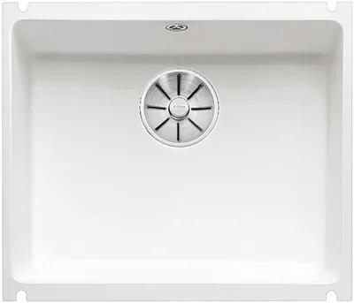 Produktbild von BLANCO SUBLINE 500-U Unterbauspüle / Keramik / kristallweiß glänzend / Stopfen