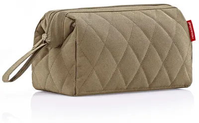 Produktbild von reisenthel travelcosmetic, Kosmetikbeutel, Kulturbeutel, Rhombus Olive, 4 L, WC5046