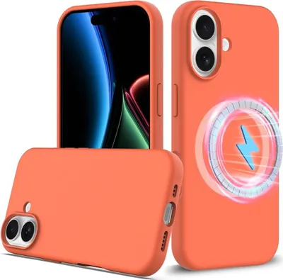 Produktbild von iPhone 17 Hülle - Coverup Liquid Colour Back Cover - MagSafe Compatible - Orange