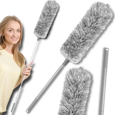 Obrázok produktu pre Kefa na prach na čistenie prachu, teleskopická rukoväť, mikrovlákno, 280 cm