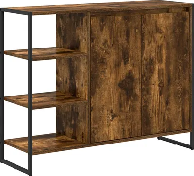 Obrázek produktu pro Boční skříňka Kouřový dub 96,5 x 30 x 75 cm kompozitní dřevo