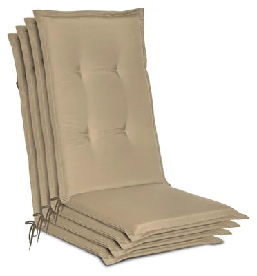 Produktbild von Beautissu 4er Set Gartenstuhlauflage Loft HL Natur, 120x50x6cm