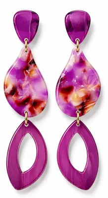 Produktbild von Biba Ohrringe Ohrhänger Acryl Retro Ibiza Stil Bunt  Sweet 70 er.Farbe:Farbe 6