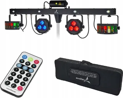 Zdjęcie produktu dla Pasek Laserowy 4w1 Eurolite KLS FX LED Laser Derby Stroboskop Punkty Nowy