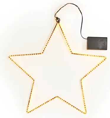 Produktbild von VBS LED Metallring "Stern", ca. Ø 37 cm, batteriebetrieben, Timer