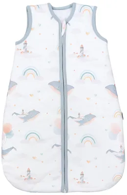 Produktbild von TupTam Schlafsack Baby 2.5 TOG – Atmungsaktiver Winterschlafsack für Kinder,  , Farbe: Wal_Regenbogen, Größe: 68-74