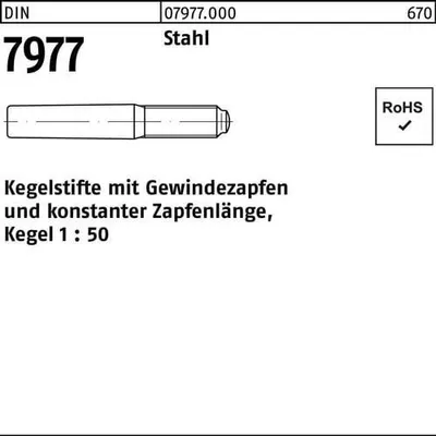 Produktbild von Reyher  Kegelstifte DIN 7977 Stahl 16 x 100 079770000160100 (5 Stück)