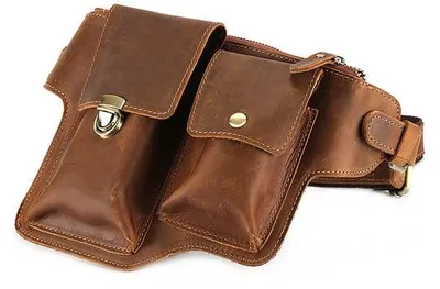 Immagine prodotto di Borsa a tracolla da uomo Echtleer, nera, con scomparto per cellulare