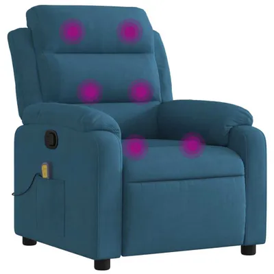 Produktbild von Massagesessel Blau Samt