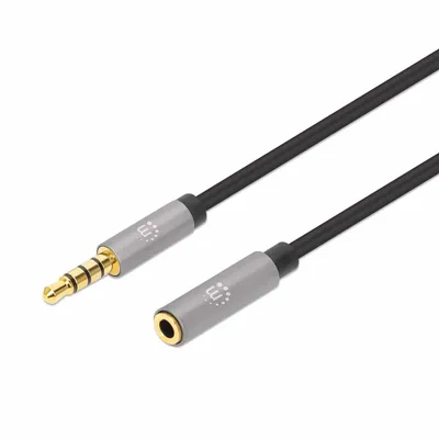 Image de MANHATTAN Audio-Verlängerungskabel Aux / 3,5 mm Klinke 1m