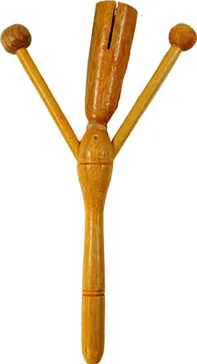 Produktbild von Musikinstrument aus Holz, Musik Percussion Rhythmus Klang Instrument, Handgearbeitet - Handrassel 3, 21*11*2 cm, Musikinstrumente