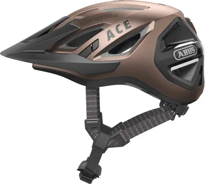 Zdjęcie produktu dla Kask miejski ABUS Urban-I 3.0 ACE - sportowy kask rowerowy z tylnym światłem LED, przedłużonym daszkiem i zapięciem magnetycznym - dla mężczyzn i kobiet - brązowy metalik, rozmiar M (52-58 cm)