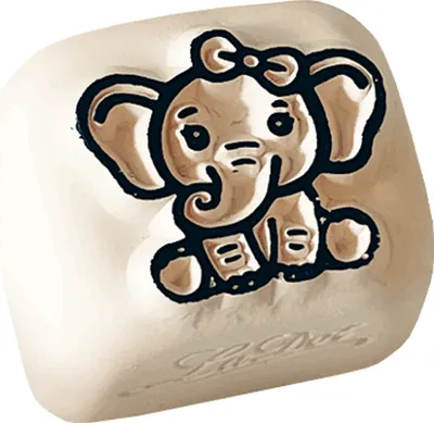 Produktbild von COLOP Tattoo-Stempel LaDot kids stone "Elefant" klein