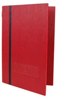 Produktbild von 1x Speisekarte "Elegance" A5 rot 8 Seiten