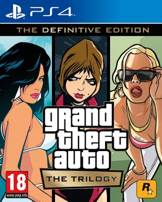 Zdjęcie produktu dla Rockstar Games Grand Theft Auto: The Trilogy – The Definitive Edition (PS4), PlayStation 4, Tryb multiplayer, od 17 lat, Nośnik fizyczny