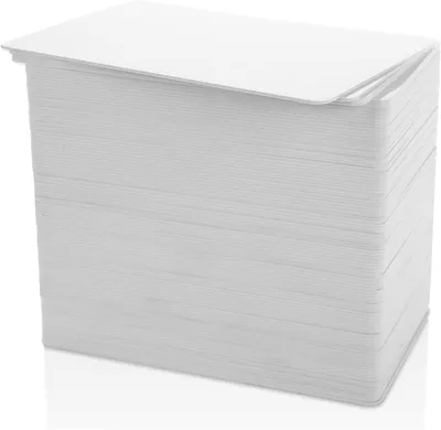 200 weiße PVC-Karten, CR80 0,76 mm, Blanko für Kartendrucker