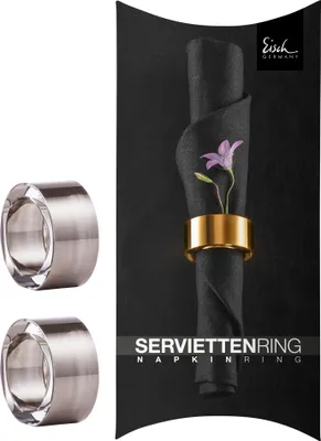 Obrázek produktu pro EISCH 2 kroužky na ubrousky 905/50 platina v dárkové krabičce NAPKIN RINGS 77290502