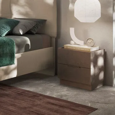 Immagine prodotto di Comodino 2 cassetti Mustella colore bronzo
