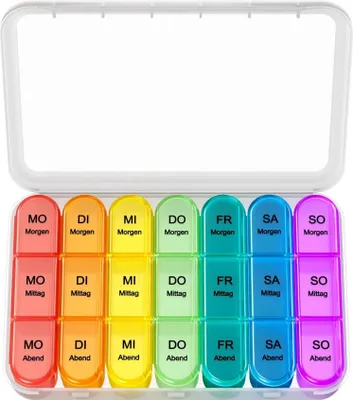 Immagine prodotto di Portapillole 7 giorni 3 scomparti Portapillole colorato