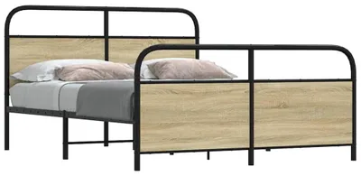 Immagine prodotto di vidaXL Letto in metallo senza materasso rovere Sonoma 160x200 cm