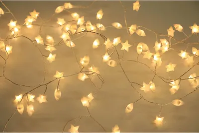Produktbild von Cluster-Lichterkette Sterne 120 LED warmweiß IP44 | Wetterfeste Weihnachtsbeleuchtung für Innen und Außen mit funkelnden Sternen