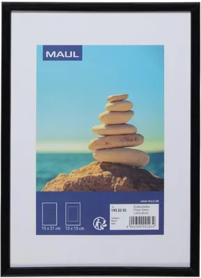 Zdjęcie produktu dla Ramka na zdjęcia Maulart plastik / plastik szkło 14,2x20,2cm czarna opakowanie 6 sztuk