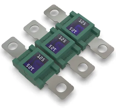 Productafbeelding van AUPROTEC Mega hoogstroombeveiliging, schroefzekering, 80A - 500A. Selectie: 125A Ampère, groene kleur, 3 stuks
