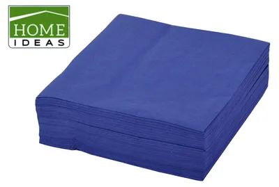 Image de 2500 Serviettes Bleu 33x33cm 3 plis 1/4 Serviettes Papier Serviette Déco