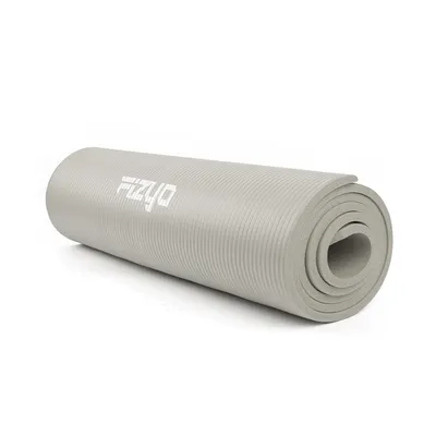 Obrázek produktu pro FIZYO Podložka na cvičení jógy a pilatesu Fityo Plus protiskluzová gymnastická karimatka NBR fitness 190x60x1,5 cm – silná 15 mm – Šedá