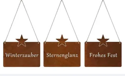 Produktbild von TrendLine Türschild Metall Weihnachten 25 x 22 cm rost
