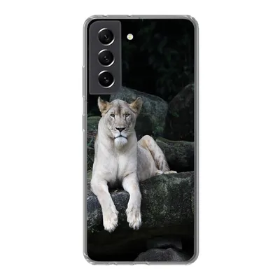 Produktbild von MuchoWow® Handyhülle Schutzhülle Hülle für Samsung Galaxy S21 FE Löwe - Wilde Tiere - Porträt Silikon Softcase Handy Hülle - Mobiltelefonhülle