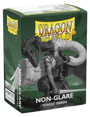 Image de 100 pochettes pour cartes Dragon Shield Matte NON-GLARE, couleur : vert forêt