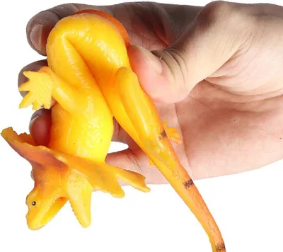 Produktbild von Realistische Tiermodellfiguren Simulation TPR Gummi Gelbe Eidechsenfigur Stressabbau Spielzeug Dekompression Kinder Streich Requisiten