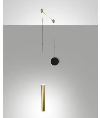 Produktbild von Prado Messing Dezentrale Pendelleuchte - Fabas Luce - 6,5W dimmbare LED - Dezentrale Montage