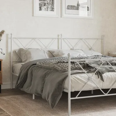 Produktbild von Möbel Kopfteil Metall Weiß 180 cm - Kopfteile 376587