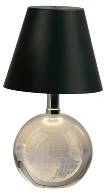 Produktbild von LED Stimmungslampe Globus mit grauem Schirm H. 18cm akkubetrieben Formano