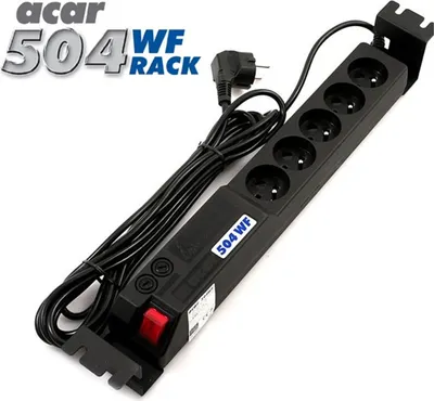 Zdjęcie produktu dla 19" Acar 504WF 5x230V-5m czarny+prep.ochr