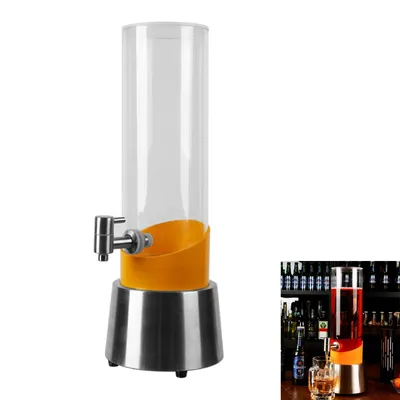 Produktbild von 3-Liter-Bierturm-Getränkespender mit Eisrohr und LED-Beleuchtung – ideal für Zuhause, Bar und Partys