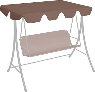 Produktbild von vidaXL Ersatzdach für Hollywoodschaukel Braun 150/130x105/70 cm