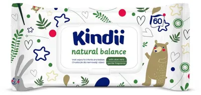 Produktbild von Kindii Natural Balance Feuchttücher, 60 Stück