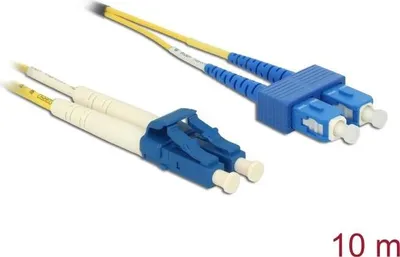 Produktbild von Delock Kabel Lichtwellenleiter LC Duplex zu SC Singlemode OS2 10 m (84881)